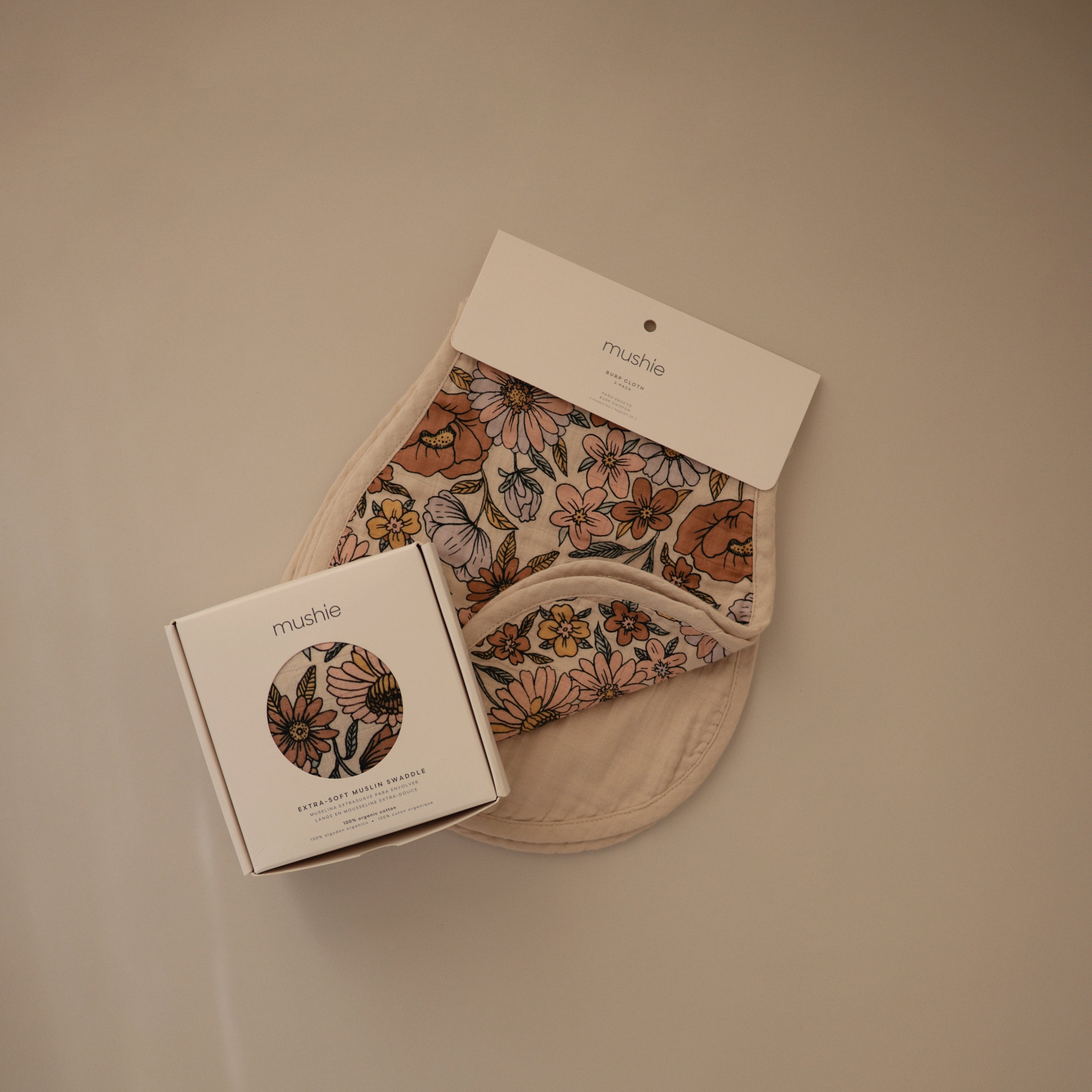 Image of Organic Cotton Muslin Burp Cloth 2-Pack